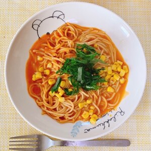 カボチャの豆乳クリームパスタ